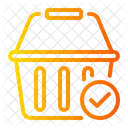 Shopping Basket Check Commerce Icon