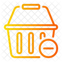 Shopping Basket Remove Commerce Icon