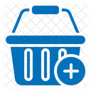 Shopping Basket Plus Commerce Icon