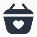 Shopping Basket Love  Icon