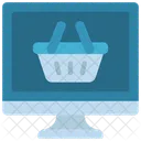 Shopping Basket On Screen  Icon