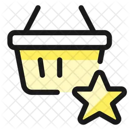 Shopping Basket Star  Icon