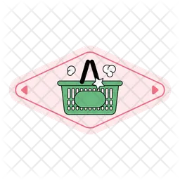 Shopping basket sticker  Icon