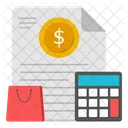 Shopping Bill Shopping Receipt Shopping Invoice Icon