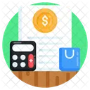 Accounting Shopping Calculation Shopping Invoice Icon