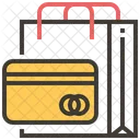Online Store Shopping Bag Debit Card Icon