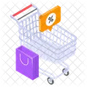 Shopping Cart Discount Icon