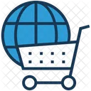 Shopping Trolley Globe Icon