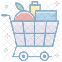 Groceries Shopping Cart Retail Icon