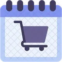 Shopping Cart Calendar Time And Date Icon