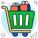 Shopping Cart Trolley Basket Icon