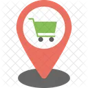 Shopping Pin Cart Icon
