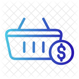 Shopping cart with dollar sign  Icon