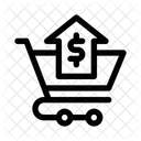 Shopping Cart With Higher Prices  Icon