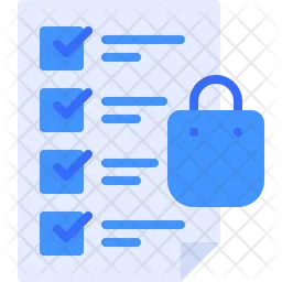 Shopping Checklist  Icon