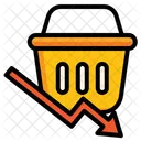 Basket Shopping Down Icon