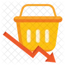 Basket Shopping Down Icon