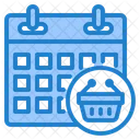 Shopping Day Calendar Basket Icon