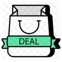 Shopping Deal Tote Jute Icon