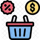 Shopping Discount Basket Discount Icon