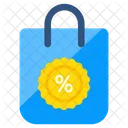 Shopping Discount Tote Jute Icon