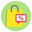 Shopping Discount Tote Jute Icon