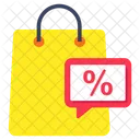 Shopping Discount Tote Jute Icon