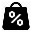 Shopping Bag Discount Percentage Icon