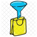 Shopping Funnel Sales Funnel Data Filtration Icon