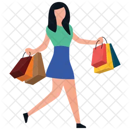 Shopping Girl  Icon
