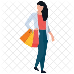 Shopping Girl  Icon