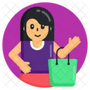 Shopping Shopping Girl Shopping Bag Icon
