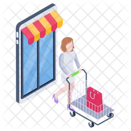 Shopping Girl  Icon