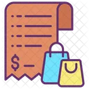 Shopping Invoice Shopping Bag Shopping Bill Icon