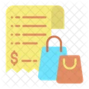 Shopping Invoice Shopping Bags Shopping Bill Icon