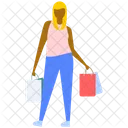 Shopping Girl Bag Icon