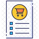 Shopping List Plan Icon