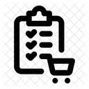 Shopping List Checklist Ecommerce Icon