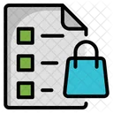 Shopping List Approve Basket Icon