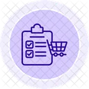 Shopping List Line Icon Icon