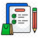 Shopping List Page Grocery List Icon