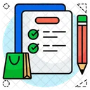 Shopping List Page Grocery List Icon