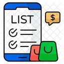 Shopping List Wishlist Paper Icon