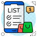 Shopping List Wishlist Paper Icon