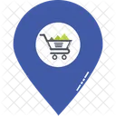 Shopping Location Cart In Gps Shopping Pointer Icon