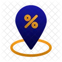 Shopping Location Discount Pin Icon
