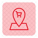 Location With Cart Icon