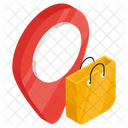 Shopping Location Shopping Pin Shopping Map Icon