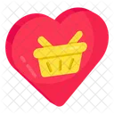 Shopping Love Purchasing Love Grocery Love Icon