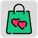 Valentine Day Shopping Bag Heart Icon